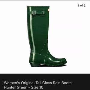Hunter Boots Tall *NEW IN BOX* Green Size 10